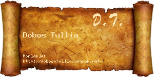 Dobos Tullia névjegykártya